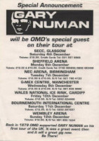 Gary Numan The OMD Tour Programme